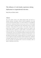 The influence of work-family experiences during military deployment on organizational outcomes