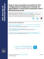 Note: A new truncation correction for the configurational temperature extends its applicability to interaction potentials with a discontinuous force