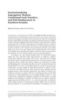 Institutionalizing Segregation: Women, Conditional Cash Transfers, and Paid Employment in Southern Ecuador