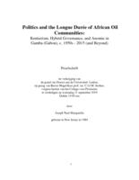 Politics and the longue durée of African oil communities: rentierism, hybrid governance, and anomie in Gamba (Gabon), c. 1950s - 2015 (and beyond)