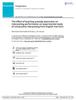The effect of teaching prosody awareness on interpreting performance: an experimental study of consecutive interpreting from English into Farsi