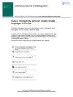 Mutual intelligibility between closely related languages in Europe