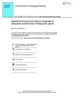 Beyond economy and culture: language-in-education preferences of Malaysian youth