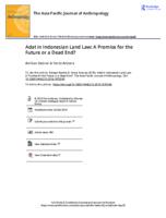 Adat in Indonesian Land Law: A Promise for the Future or a Dead End?