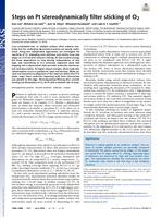 Steps on Pt stereodynamically filter sticking of O-2