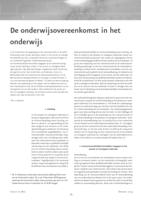 De onderwijsovereenkomst in het onderwijs