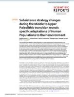 Subsistence strategy changes during the Middle to Upper Paleolithic transition reveals specific adaptations of Human Populations to their environment