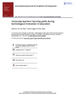 University teachers’ learning paths during educational innovation in education