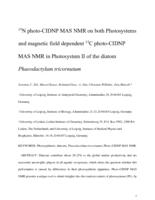 N-15 photo-CIDNP MAS NMR on both photosystems and magnetic field-dependent C-13 photo-CIDNP MAS NMR in photosystem II of the diatom Phaeodactylum tricornutum