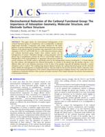 Electrochemical Reduction of the Carbonyl Functional Group: The Importance of Adsorption Geometry, Molecular Structure, and Electrode Surface Structure