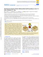 The Pressure Gap for Thiols: Methanethiol Self-Assembly on Au(111) from Vacuum to 1 bar