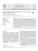 Alumina contamination through polishing and its effect on hydrogen evolution on gold electrodes