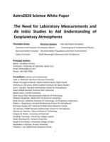 The Need for Laboratory Measurements and Ab Initio Studies to Aid Understanding of Exoplanetary Atmospheres