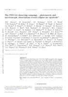 The PDS 110 observing campaign - photometric and spectroscopic observations reveal eclipses are aperiodic