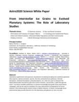 From Interstellar Ice Grains to Evolved Planetary Systems: The Role of Laboratory Studies