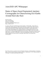 Status of Space-based Segmented-Aperture Coronagraphs for Characterizing Exo-Earths Around Sun-Like Stars