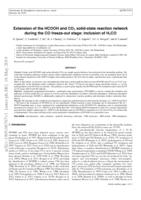 Extension of the HCOOH and CO_2 solid-state reaction network during the CO freeze-out stage: inclusion of H_2CO