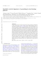 Spatially resolved signature of quenching in star-forming galaxies