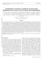 Comprehensive comparison of models for spectral energy distributions from 0.1 μm to 1 mm of nearby star-forming galaxies