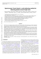 Spectroscopic transit search: a self-calibrating method for detecting planets around bright stars