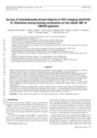 Survey of gravitationally-lensed objects in HSC imaging (SuGOHI). III. Statistical strong lensing constraints on the stellar IMF of CMASS galaxies