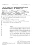 The PAU Survey: early demonstration of photometric redshift performance in the COSMOS field