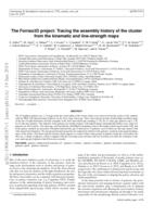 The Fornax3D project: Tracing the assembly history of the cluster from the kinematic and line-strength maps