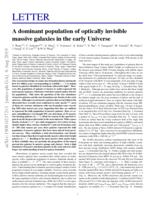 A dominant population of optically invisible massive galaxies in the early Universe