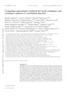 Comparing approximate methods for mock catalogues and covariance matrices - I. Correlation function