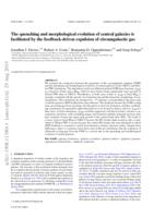 The quenching and morphological evolution of central galaxies is facilitated by the feedback-driven expulsion of circumgalactic gas