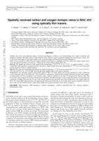 Spatially resolved carbon and oxygen isotopic ratios in NGC 253 using optically thin tracers