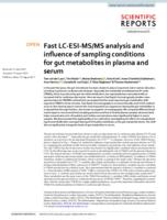 Fast LC-ESI-MS/MS analysis and influence of sampling conditions for gut metabolites in plasma and serum