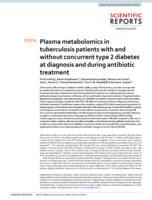 Plasma metabolomics in tuberculosis patients with and without concurrent type 2 diabetes at diagnosis and during antibiotic treatment