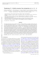 Exploring He II lambda 1640 emission line properties at z similar to 2-4