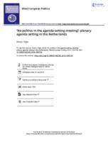 "No Politics in the Agenda-setting Meeting”  An issue-competition approach to plenary agenda-setting in the Dutch Parliament 1998-2017.