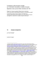 'Analyse comparative' et 'Conclusions', chapitres 19 et 20 (rapport: Combattre la discrimination fondée sur l'orientation sexuelle en matière d'emploi)