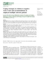 Coping strategies in relation to negative work events and accommodations in employed multiple sclerosis patients
