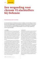 Een vergoeding voor Chroom VI-slachtoffers bij Defensie