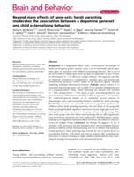 Beyond main effects of gene-sets: Harsh parenting moderates the association between a dopamine gene-set and child externalizing behavior