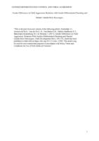 Gender Differences in Child Aggression: Relations With Gender-Differentiated Parenting and Parents’ Gender-Role Stereotypes