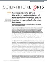 Cellular adhesome screen identifies critical modulators of focal adhesion dynamics, cellular traction forces and cell migration behaviour