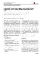 Abnormalities of white matter integrity in the corpus callosum of adolescents with PTSD after childhood sexual abuse: a DTI study