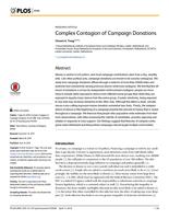 Complex Contagion of Campaign Donations