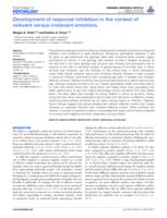 Development of response inhibition in the context of relevant versus irrelevant emotions