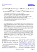 Constraining the physical structure of the inner few 100 AU scales of deeply embedded low-mass protostars