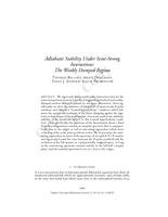 Adiabatic stability under semi-strong interactions: the weakly damped regime