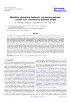 Modelling mechanical heating in star-forming galaxies: CO and 13CO Line ratios as sensitive probes