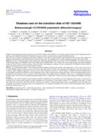 Shadows cast on the transition disk of HD 135344B. Multiwavelength VLT/SPHERE polarimetric differential imaging