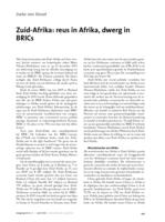 Zuid-Afrika: reus in Afrika, dwerg in BRICS