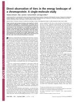 Direct observation of tiers in the energy landscape of a chromoprotein: a single-molecule study